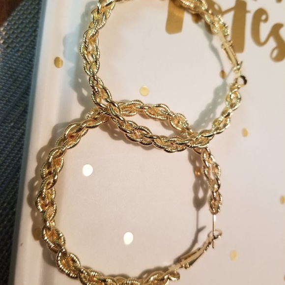 Twist & Twine Gold Hoops - Picture 2 of 2